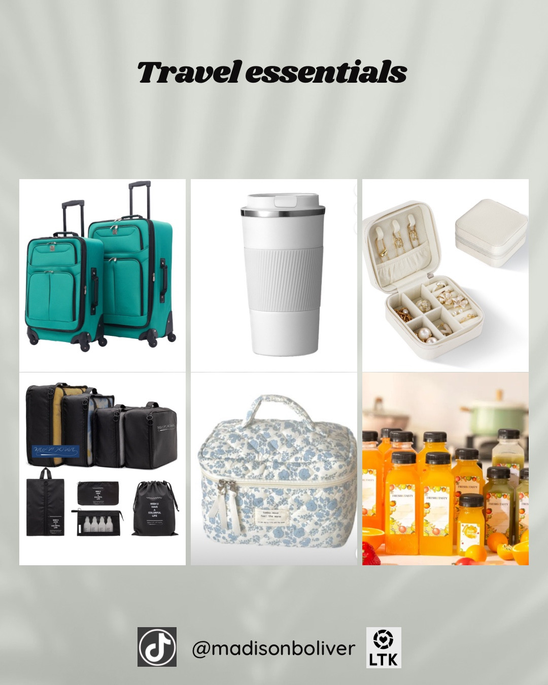 Everything I packed for our beach trip is linked — from my luggage to my must-have travel cases ✈️🧳 I added a full list of travel essentials to make your next trip smooth, cute, and extra prepared. Tap to shop & follow me on LTK — trying to hit my follower goal in 20 days! 🤍

#TravelEssentials #LTKTravel #VacationPacking #BeachTripReady  
#LTKFinds #PackingList #TravelMustHaves #TikTokMadeMePackIt  
#OrganizedTravel #TravelWithMe #LTKUnder50

#LTKFindsUnder50 #LTKItBag #LTKTravel