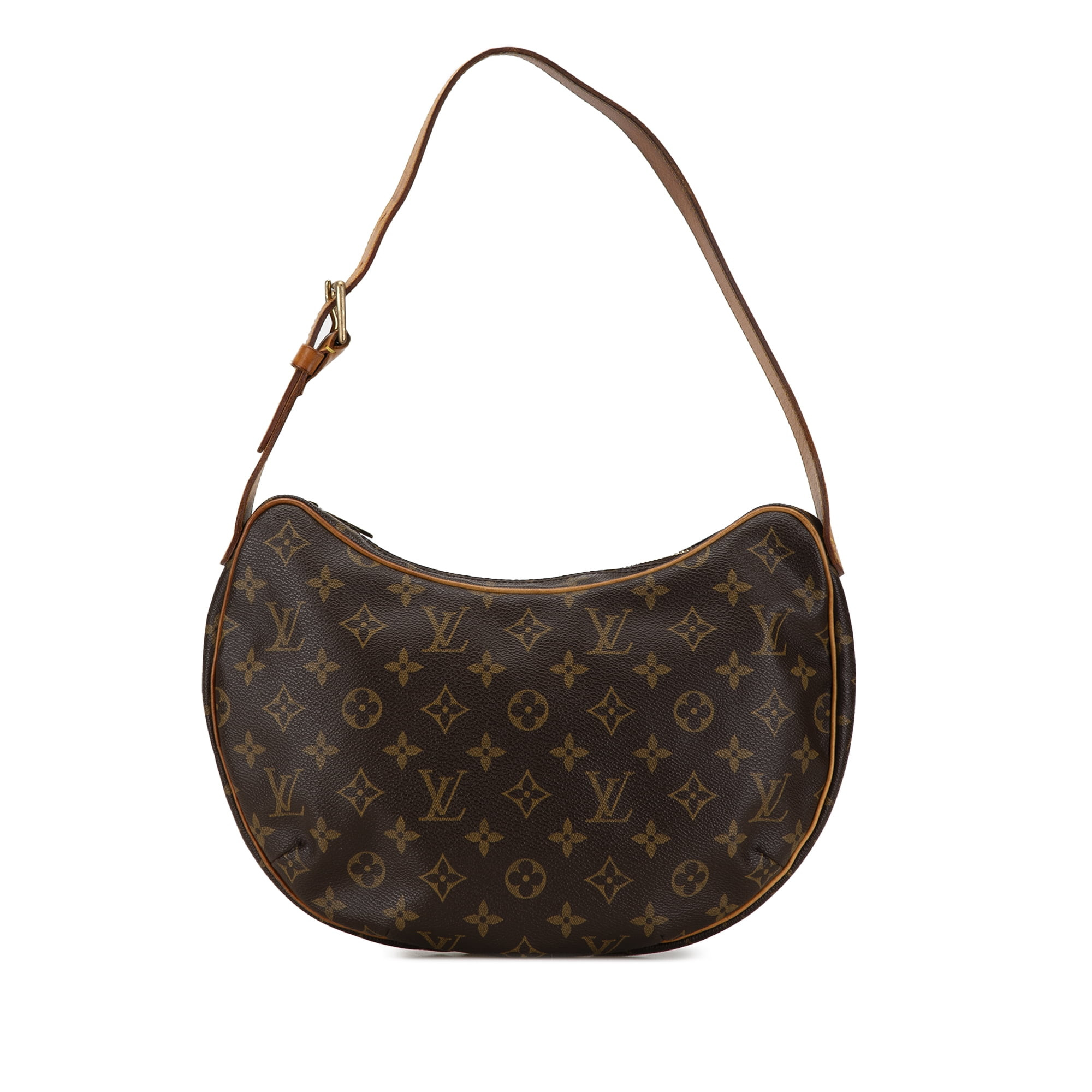 Pre-Owned Authenticated Louis Vuitton Monogram Croissant MM Canvas Brown Hobo Bag Unisex (Good) -... | Walmart (US)