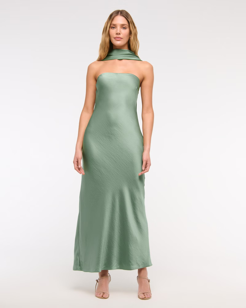 New!The A&F Julia Strapless Scarf Maxi Dress | Abercrombie & Fitch (US)
