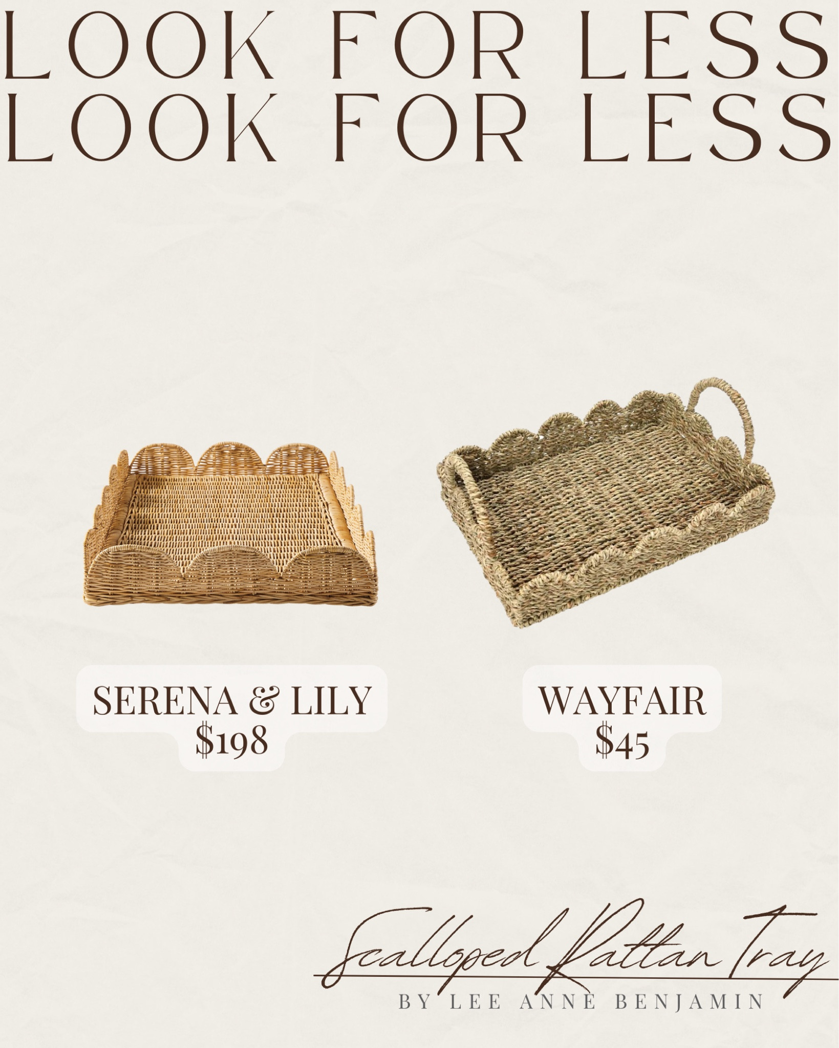 Serena and Lily scalloped tray look for less! 

#LTKhome #LTKsalealert #LTKstyletip