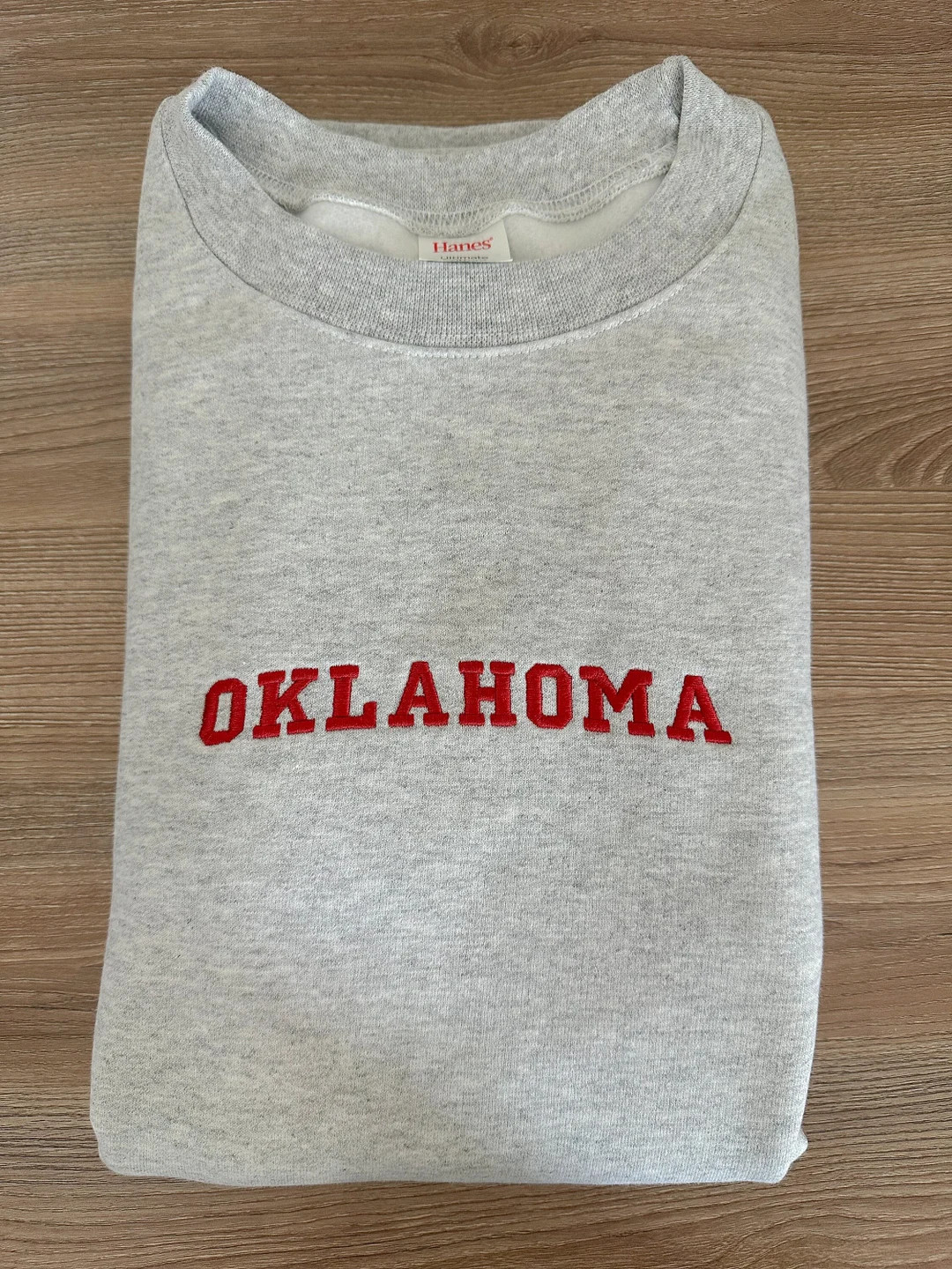 Oklahoma Embroidered Crewneck Sweatshirt - Etsy | Etsy (US)