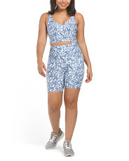 Printed Slit Front Bra And Bike Shorts Collection | TJ Maxx