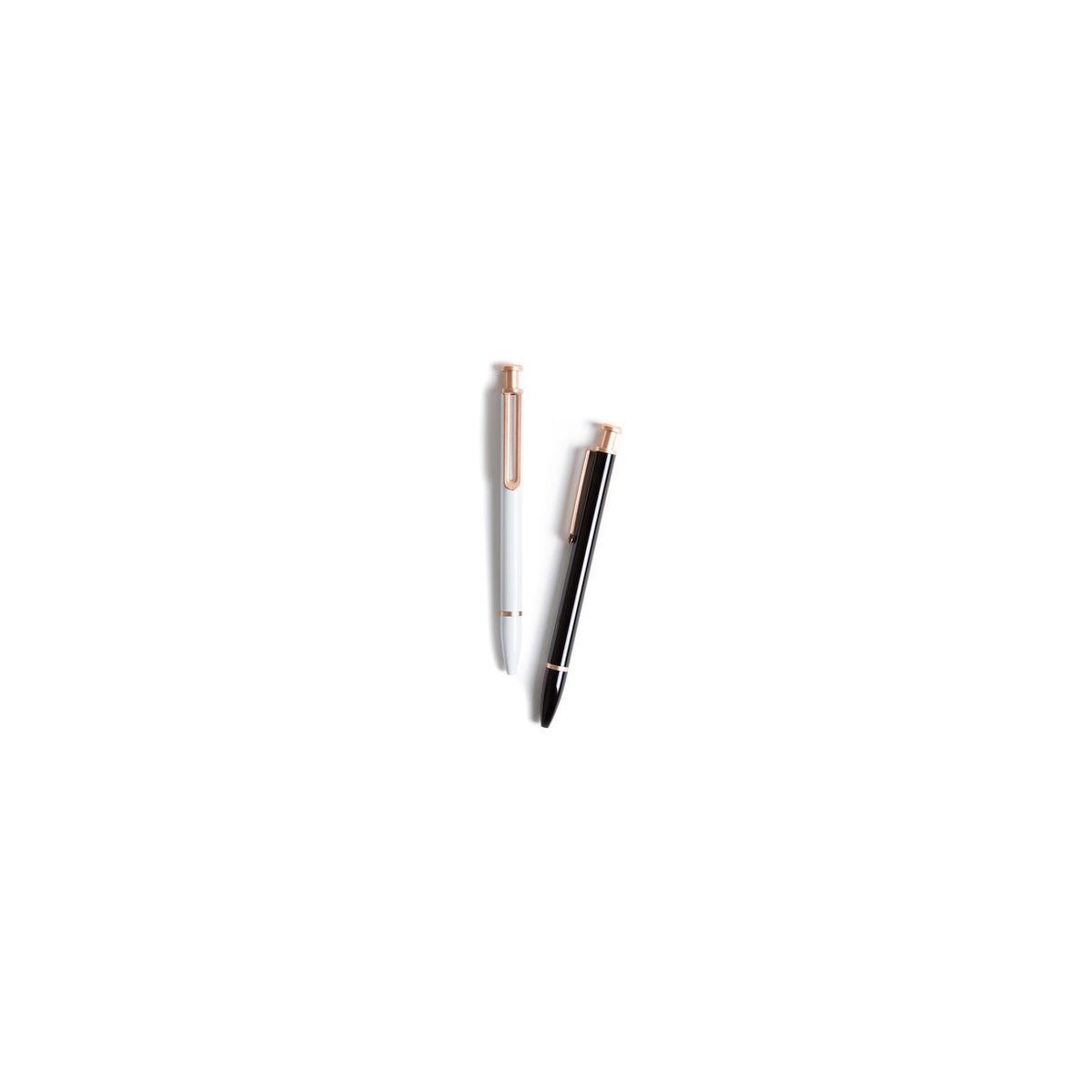 U Brands 2ct Ballpoint Pens - Black/White | Target