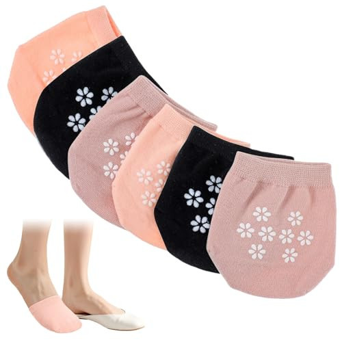 Thrymme 3 Pairs Half Socks for Women Mules, Mule Socks Women, Non Slip Grip Seamless for Clog Slip-ons (Black, Pink and Mauve) | Amazon (US)