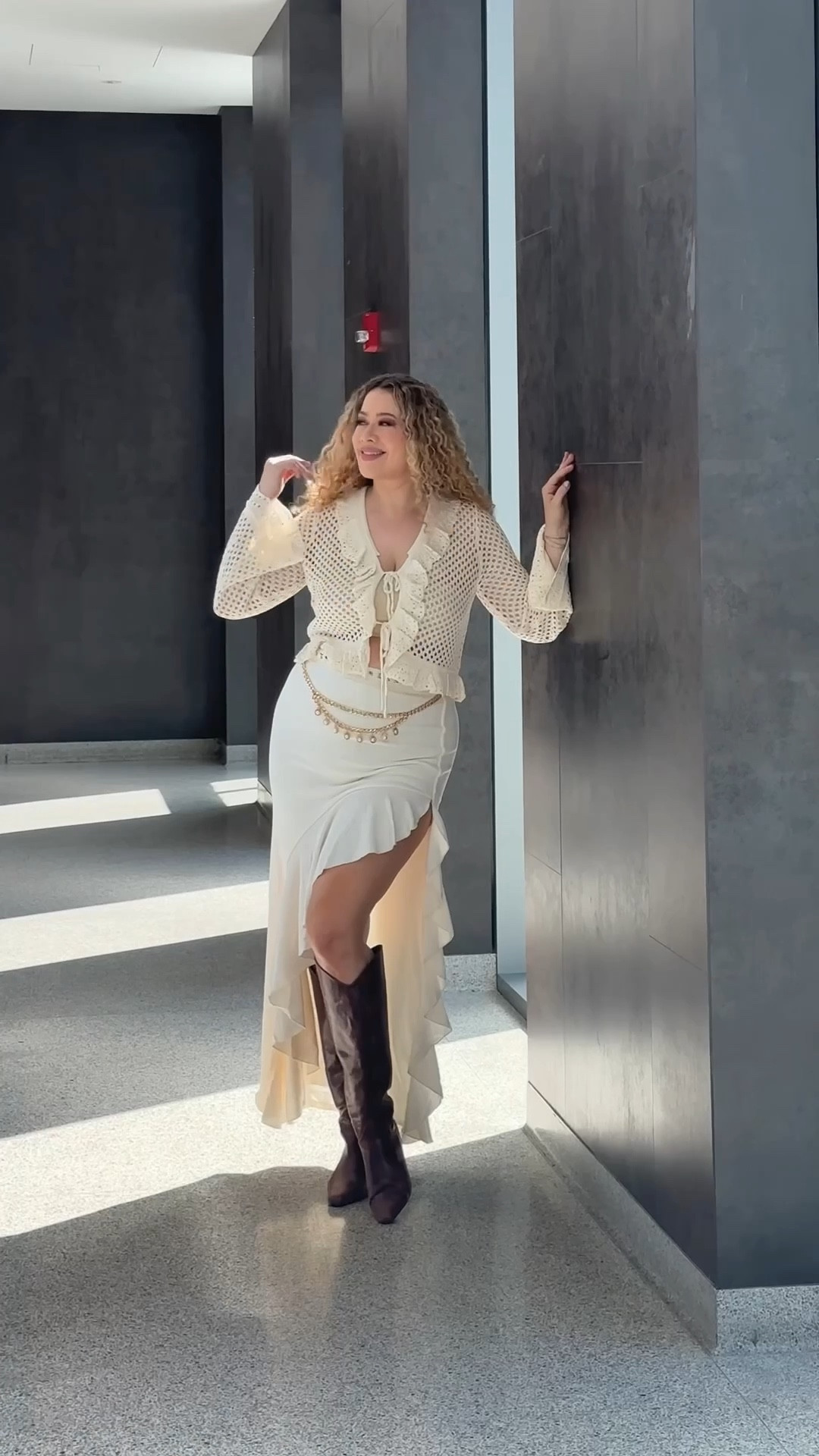 Effortlessly blending summer ease with fall flair 🍃 This look is all about breathable knits, statement accessories, and boots that make a statement. Perfect for those ‘not quite fall, not quite summer’ days you don’t want to compromise on style. @lulus #LoveLulus #LulusAmbassador 

#LTKFallSale #LTKFindsUnder100 #LTKFindsUnder50