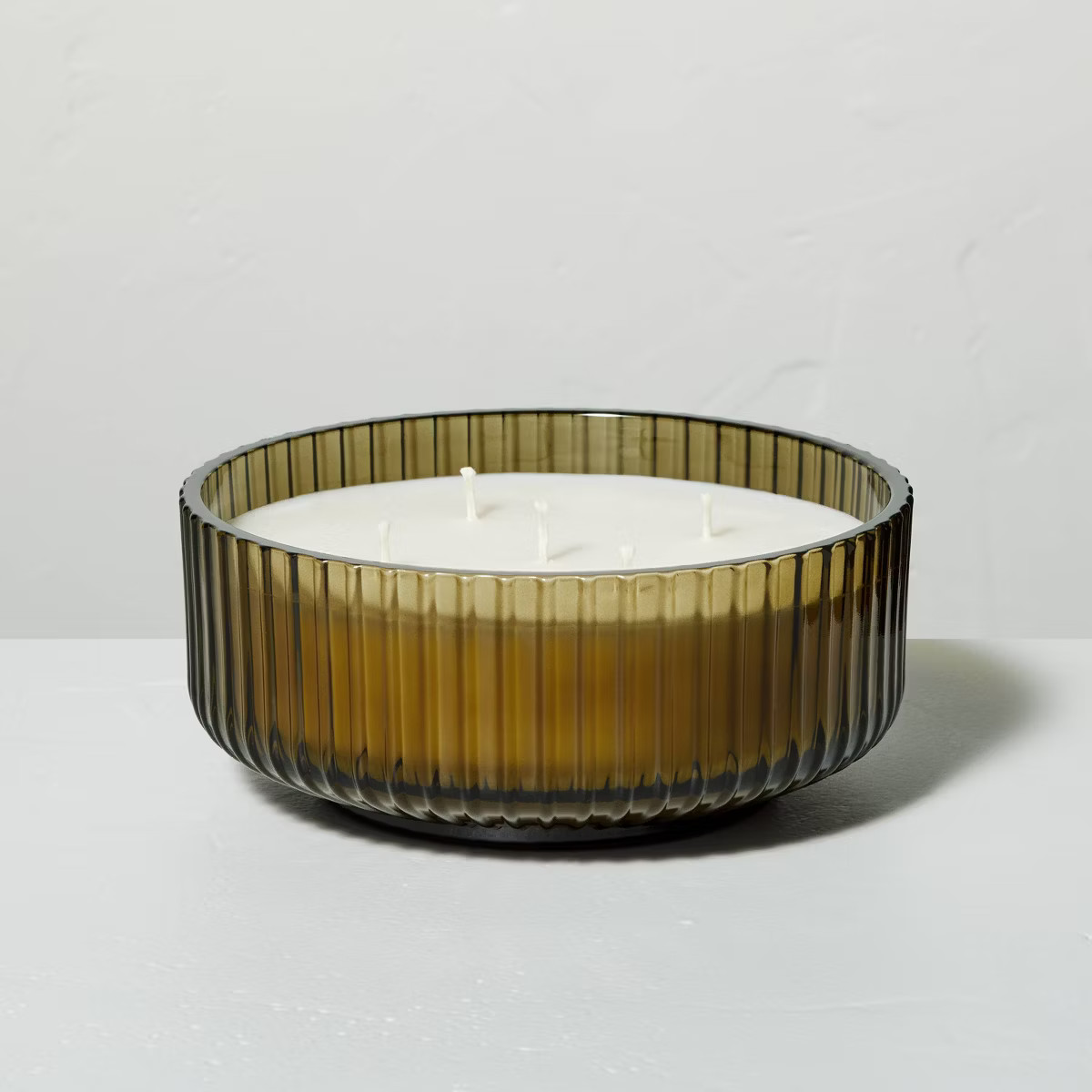 Ribbed Glass Autumn Cider Jar Candle Green - Hearth & Hand™ with Magnolia | Target