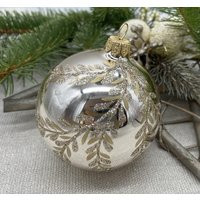 Handmade Gold Glass Christmas Ornament - Elegant Decor 2025- Luxury Holiday Tree Decoration Vintage Style Bauble | Etsy (US)