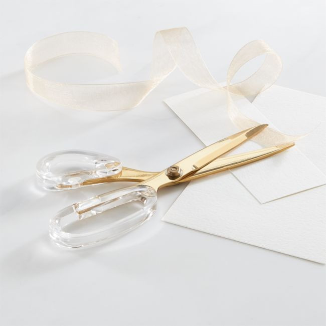 Russell + Hazel Gold and Acrylic Scissors | Crate & Barrel