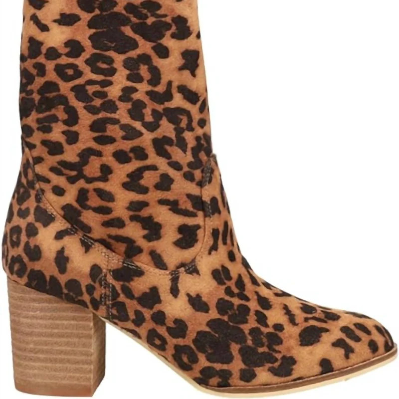 Corkys Women's Slouchy Boots In Leopard - Brown - 6 | Verishop