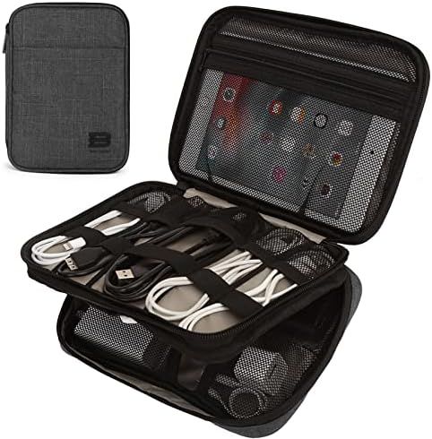 BAGSMART Electronic Organizer,Travel Cable Organizer,Double Layer Electronics Accessories Bag for... | Amazon (US)