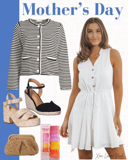 Perfect breathable cotton white dress for summer paired with a cardigan  looks pulled together. These wedge sandals are under $25 and are selling out fast! 

Wedge sandals 
Amazon purse 
White cotton dress 
Summer outfit 
Old money ascetic
Walmart fashion  
#LTKbeauty 
#LTKitbag 
#LTKshoecrush 

#LTKmidsize #LTKGiftGuide #LTKover40