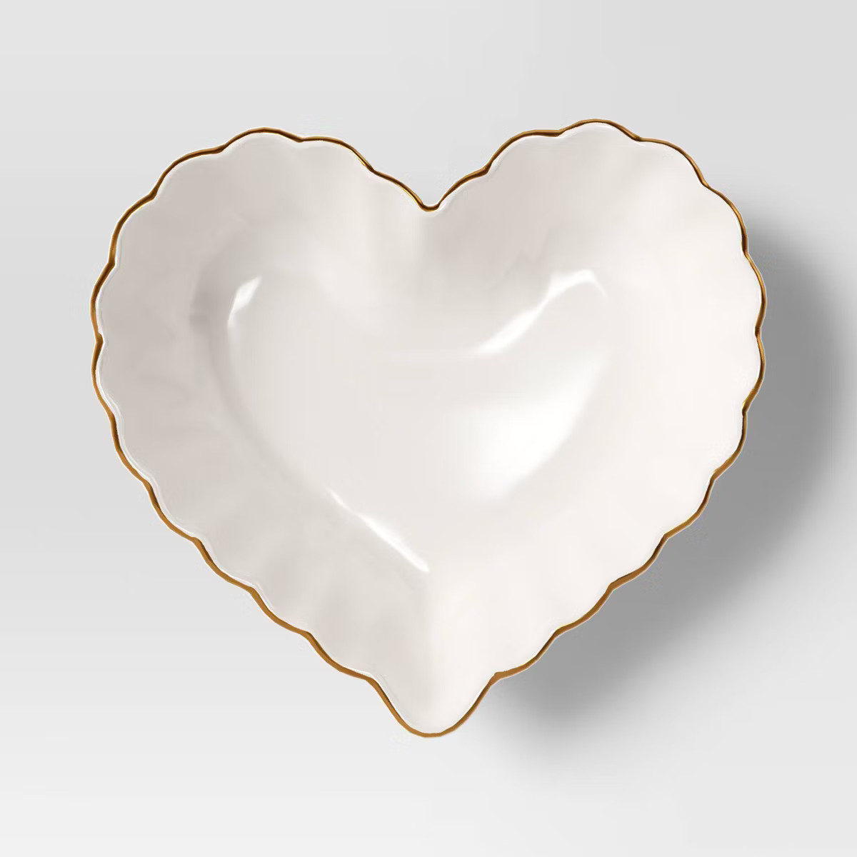 7oz Stoneware Figural Heart Candy Serving Bowl Ivory - Threshold™ | Target