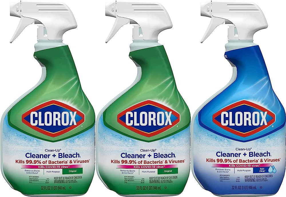 Clorox Clean-Up Cleaner + Bleach Value Pack, 3 Disinfectant and Cleaning Sprays, Kitchen and Bath... | Amazon (US)
