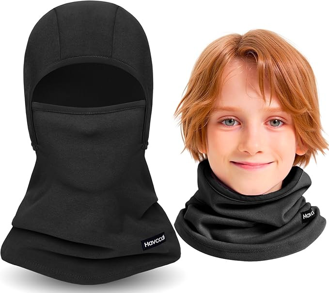 Kids Ski Mask Balaclava, Winter Fleece Full Face Mask Neck Warmer for Boys Girls in Cold Weather ... | Amazon (US)