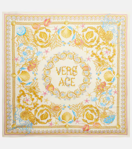 Underwater Barocco silk twill scarf | Mytheresa (US/CA)