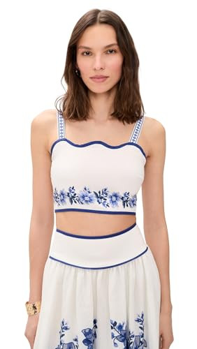 MOON RIVER Women's Floral Crop Top | Amazon (US)