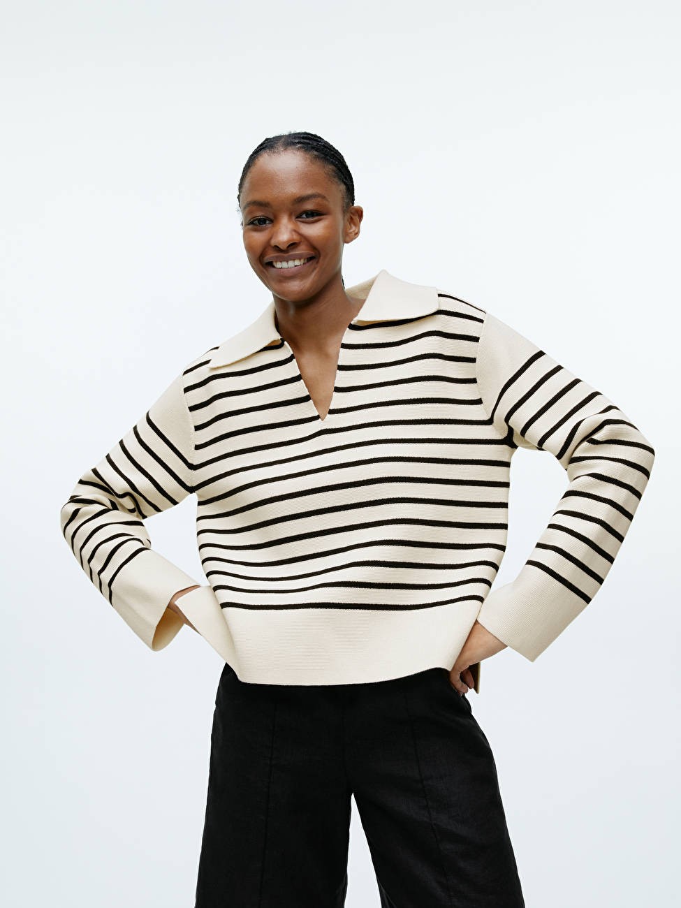 Pull rayé en coton | ARKET (US&UK)