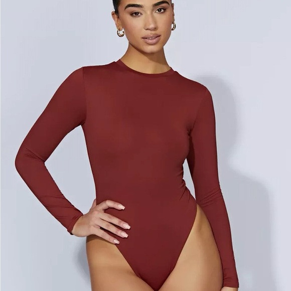 Delilah long sleeve crew neck bodysuit | Poshmark