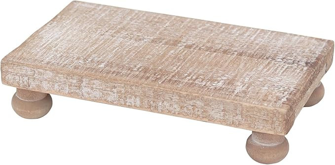 PARISLOFT Farmhouse Wood Pedestal Stand Riser Soap Tray for Kitchen Sink Neutral Home Decor(Light... | Amazon (US)