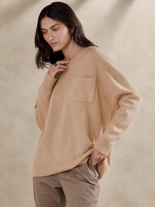 Caro Oversized Lightweight Cashmere Sweater | Banana Republic (US)