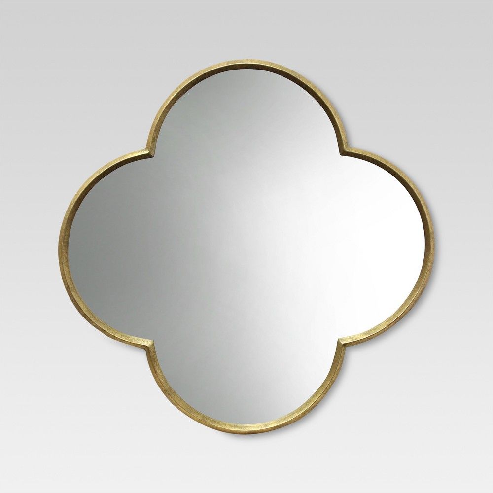 Quatrefoil Decorative Wall Mirror Gold Finish - Threshold | Target