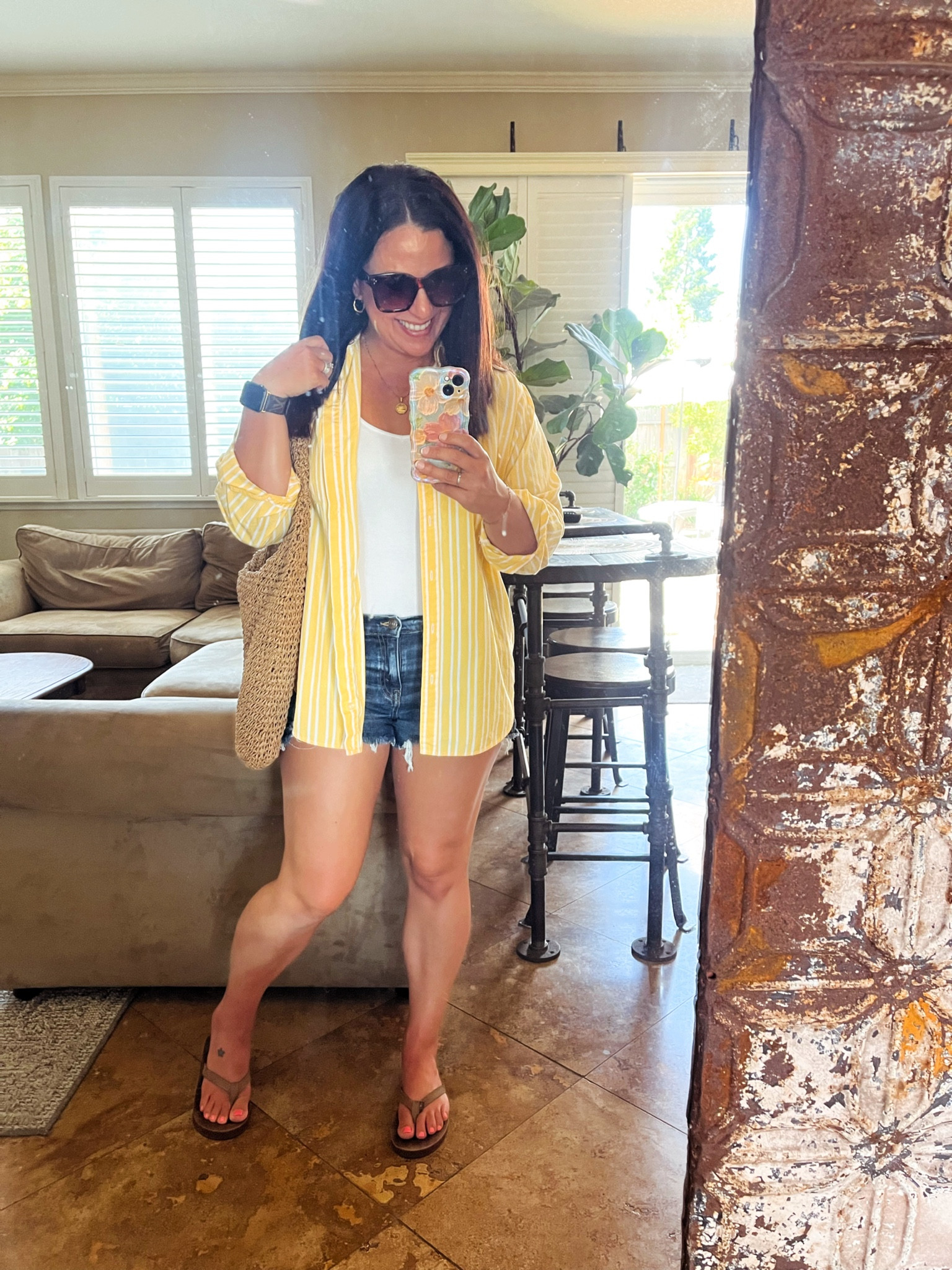 Cleaning my mirror is on my to do list, just not at the top! 🤣

Summer style, beach style, teacher on break petite style, cotton button up

#LTKTravel #LTKOver40 #LTKFindsUnder100