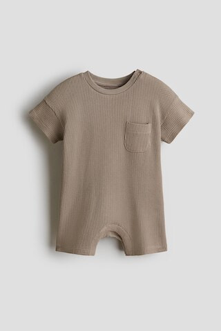 H & M - Strampler aus Baumwolle mit Waffelstruktur - Braun - Kinder | H&M (DE, AT, CH, NL, FI)