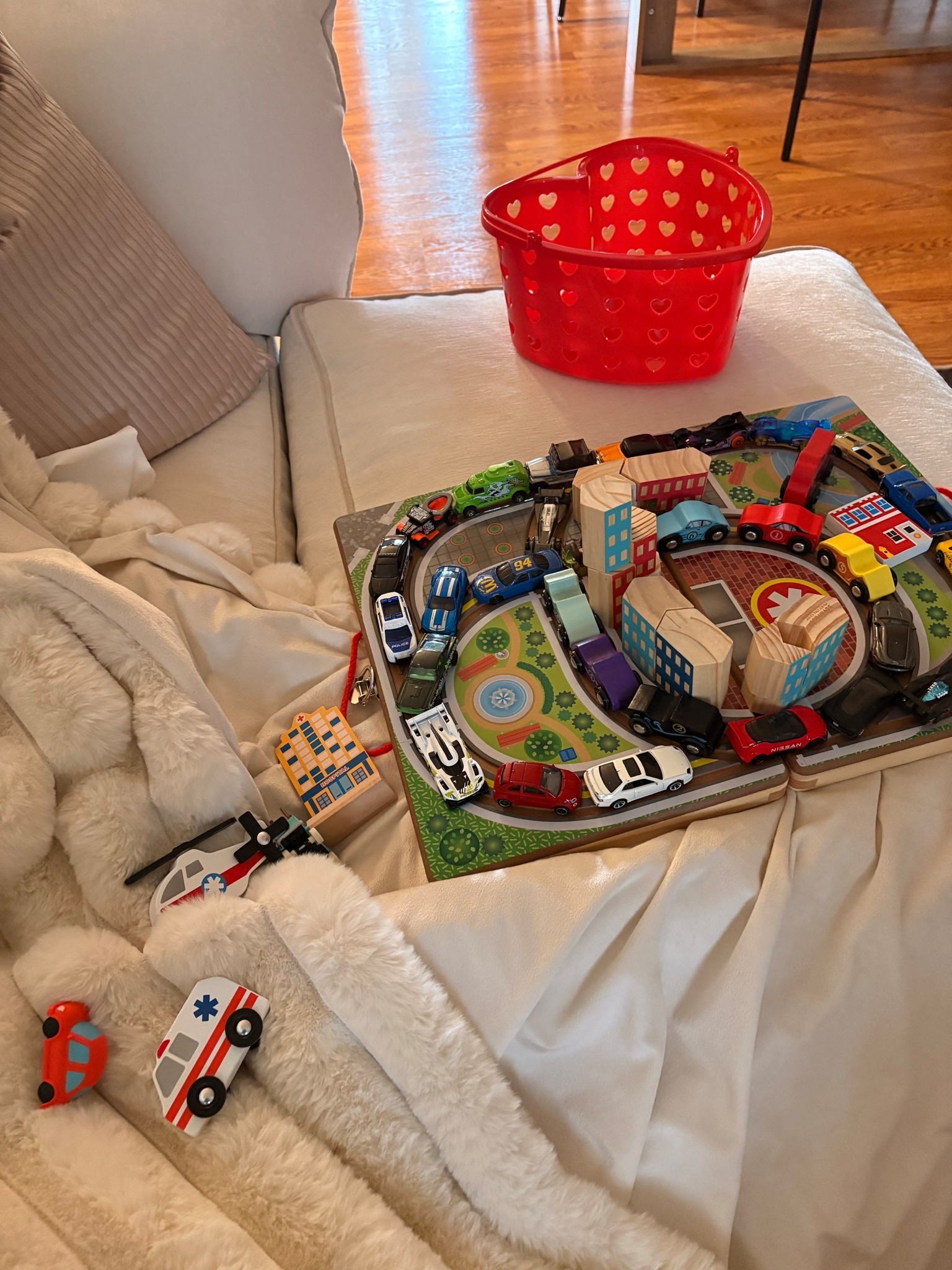 Screen free toys for little boys that actually keep them busy 🙌🏼 This Melissa and Doug fold up town track is one of our FAVORITE quiet time activities! It’s a wooden car track play set with built in storage for all the cars and folds up like a book — perfect for small spaces, travel, church bag, or screen free afternoons at home.

If you’re looking for Montessori style toys, pretend play toys for boys, toddler car tracks, or non electronic toys that encourage imagination and independent play… this is such a good one. Judah will play with this for so long building his little city and lining up all his cars 🥹

Perfect gift idea for 3-8 year old boys who love cars, police, ambulances, and city play!

#LTKmomlife #LTKBaby #LTKKids