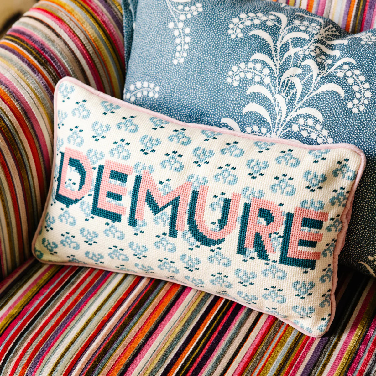 Furbish Studio - Demure Needlepoint Pillow | Furbish Studio