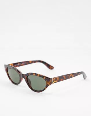 AJ Morgan – Schmale Vintage-Katzenaugensonnenbrille in Schildpattoptik | ASOS (Global)