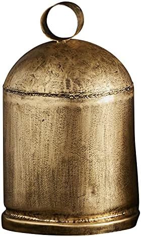 47th & Main Holiday Rustic Bell Ornament, 7" Diameter, Gold | Amazon (US)