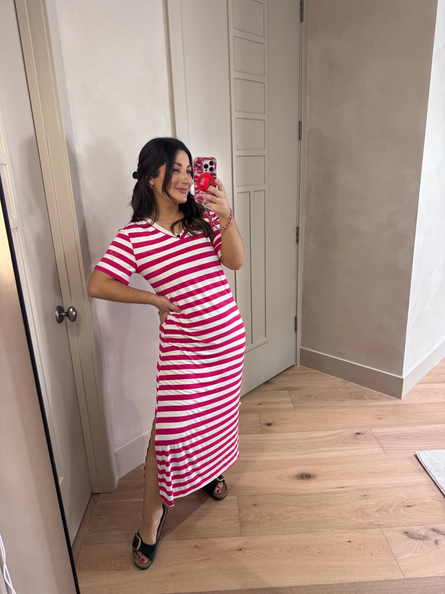Striped dress for spring and summer! 

Size small 
color small striped rose white 

5'0" 140lbs

#LTKPetite #LTKTravel #LTKSeasonal