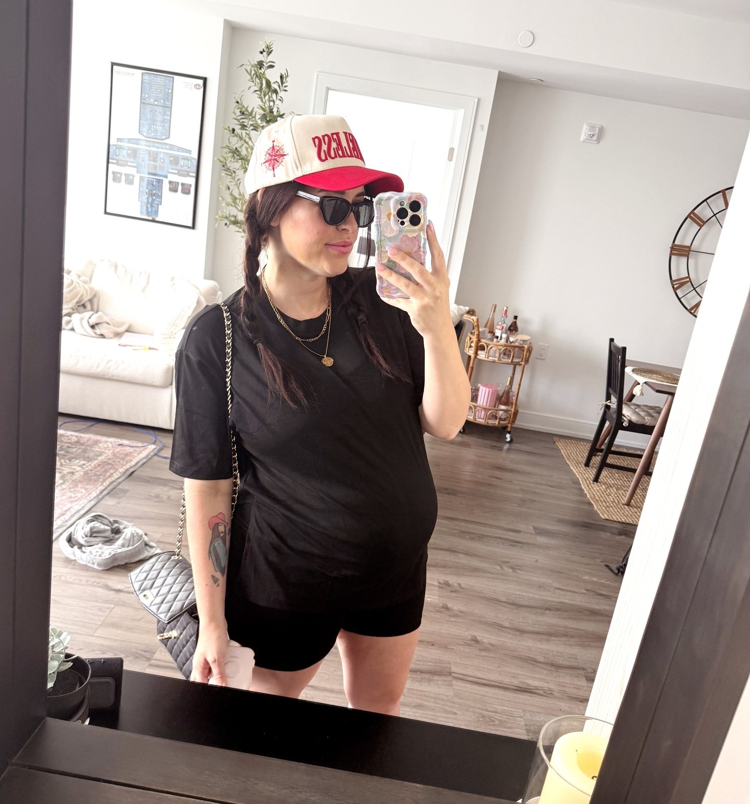 Bump friendly airport outfit! Biker shorts and oversized tshirt

#LTKcanada #LTKmaternity #LTKtravel