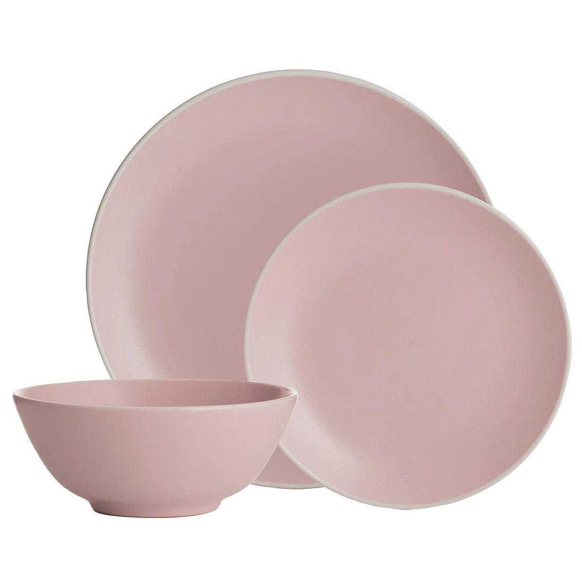 Mason Cash Classic Collection Stoneware Dinnerware Set, Pink, 12 Piece | Walmart (US)