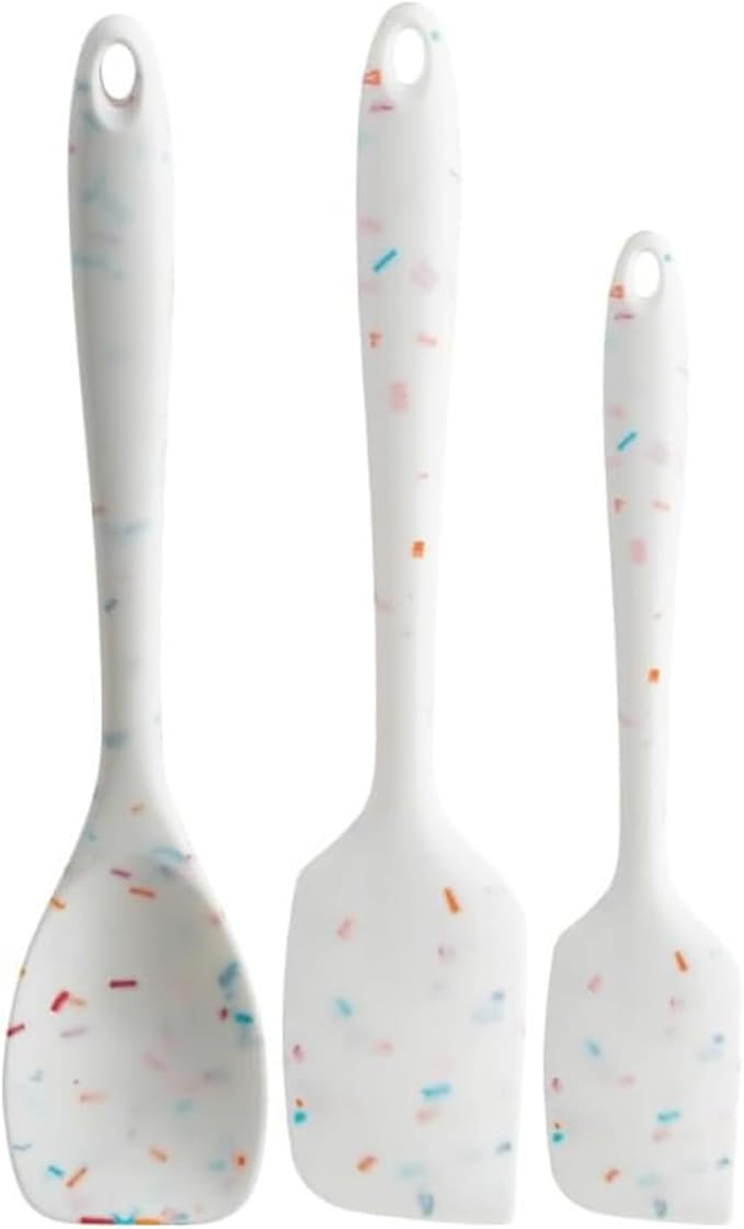 Trudeau Confetti Silicone Spatula Set of 3 - Ergonomic Non-Stick Kitchen Utensils (11" Spatula, 1... | Amazon (US)