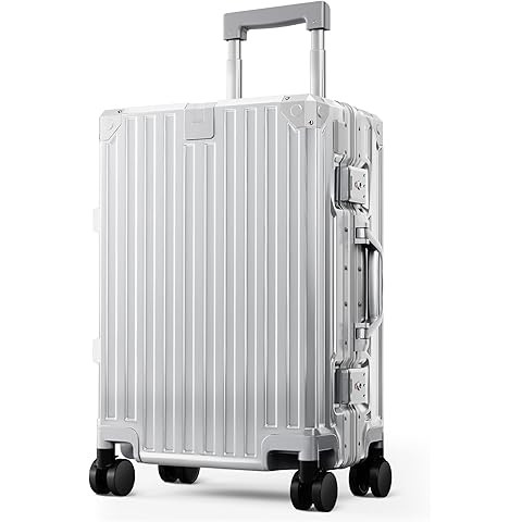 HotWay Carry On Luggage with Spinner Wheels, PC Hard Shell Zipperless Suitcase with Aluminum Fram... | Amazon (US)