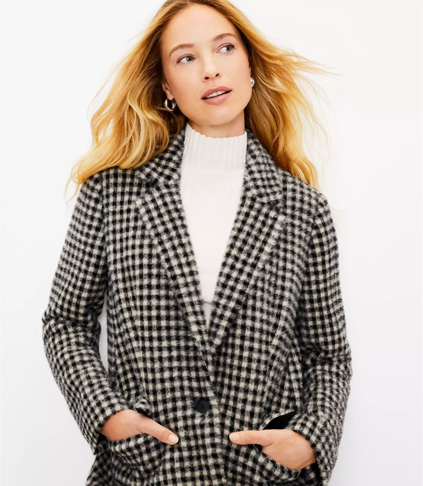 Checked Coat | LOFT
