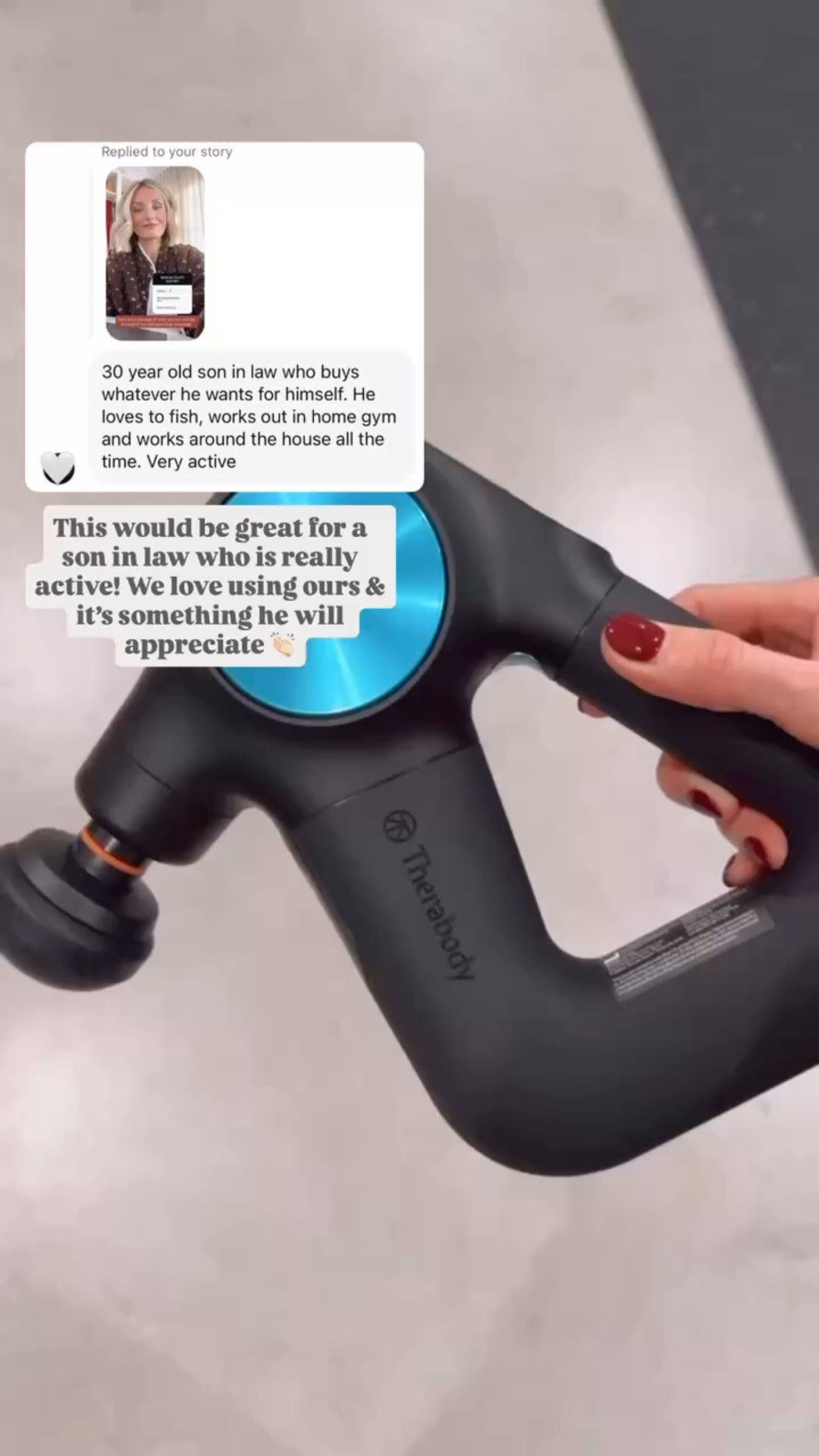 This massage gun would make a great gift for anybody who loves to work out! We use ours so frequently! 

Loverly Grey, gift guide, gift ideas, theragun, therabody, massager, recovery tools 

#LTKGiftGuide #LTKHoliday #LTKActive