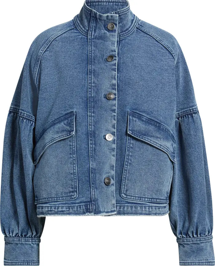 Treasure & Bond Blouson Sleeve Denim Jacket | Nordstrom | Nordstrom