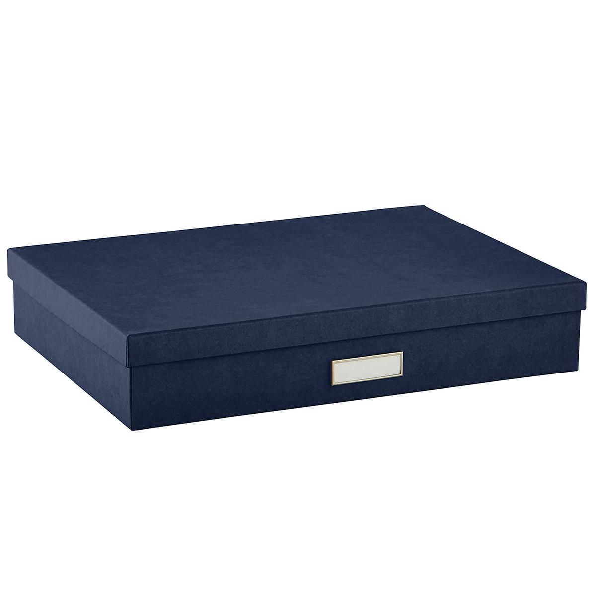 Bigso Navy Stockholm Office Storage Boxes | The Container Store
