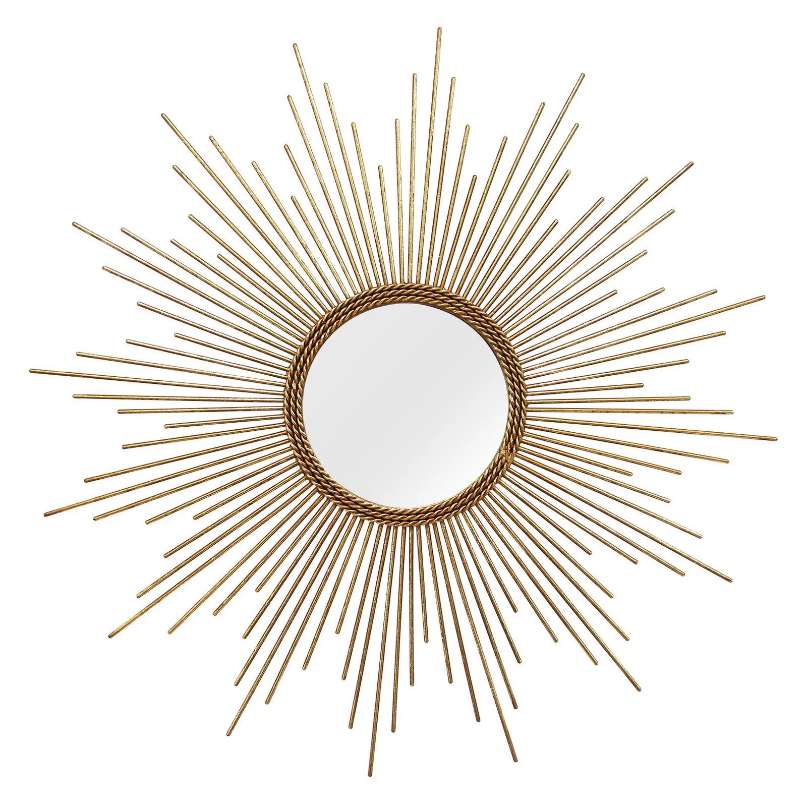 Stratton Home Decor 26" Sunburst Andrea Wall Mirror, Gold | Walmart (US)