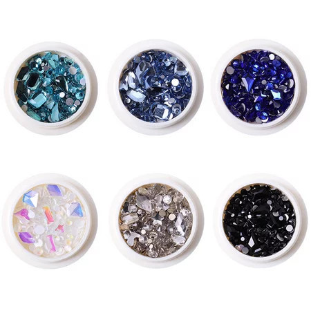 Crystal Rhinestones Nail Charms Crystal Mixed Gems Nail Rhinestones for Nail Art Decoration & DIY Crafting Design - style 3 | Walmart (US)