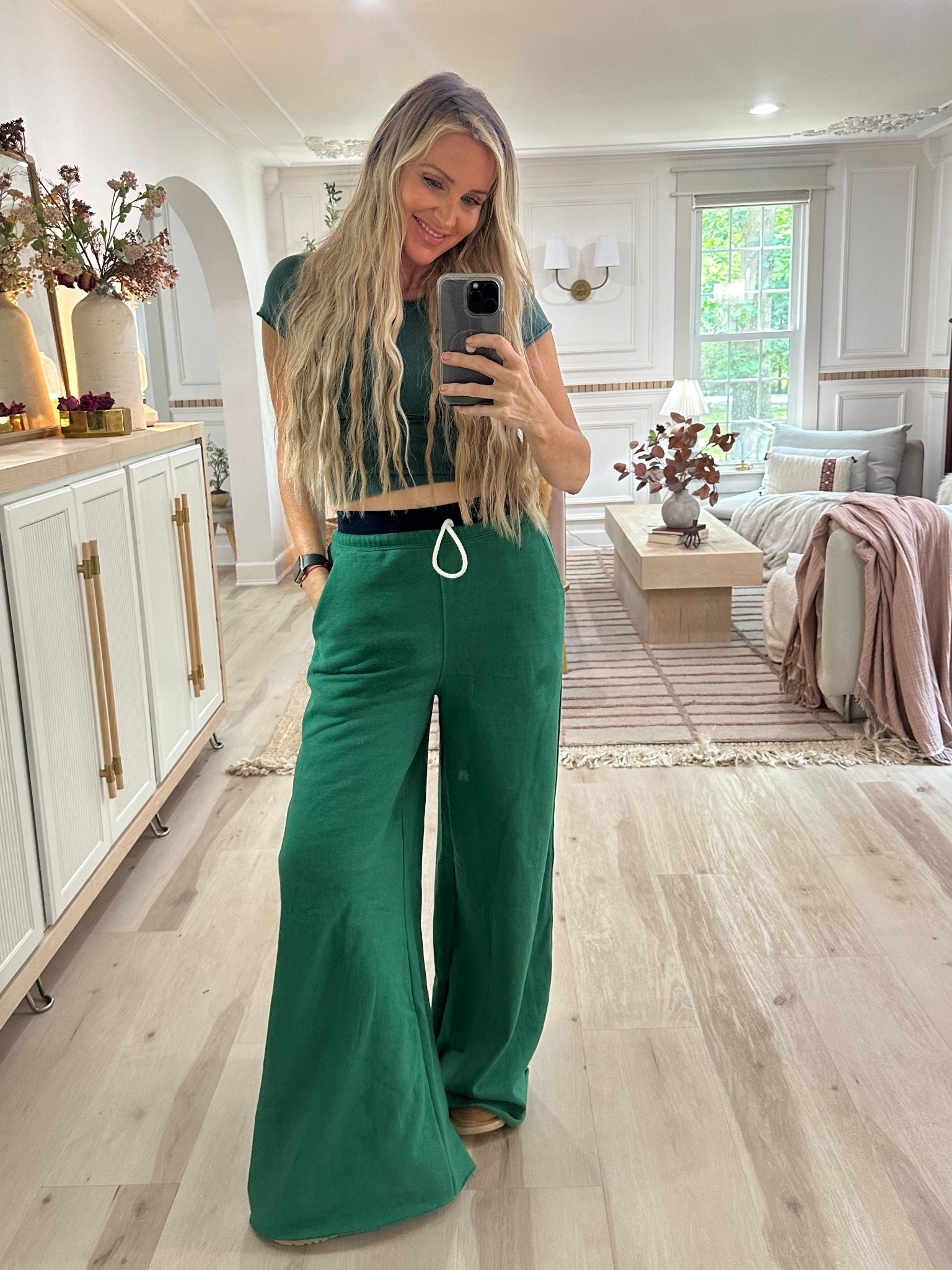 New WIDE Leg Sweats … so comfy and cute! Wearing size xs 

#LTKActive #LTKSummerEdit #LTKStyleTip
