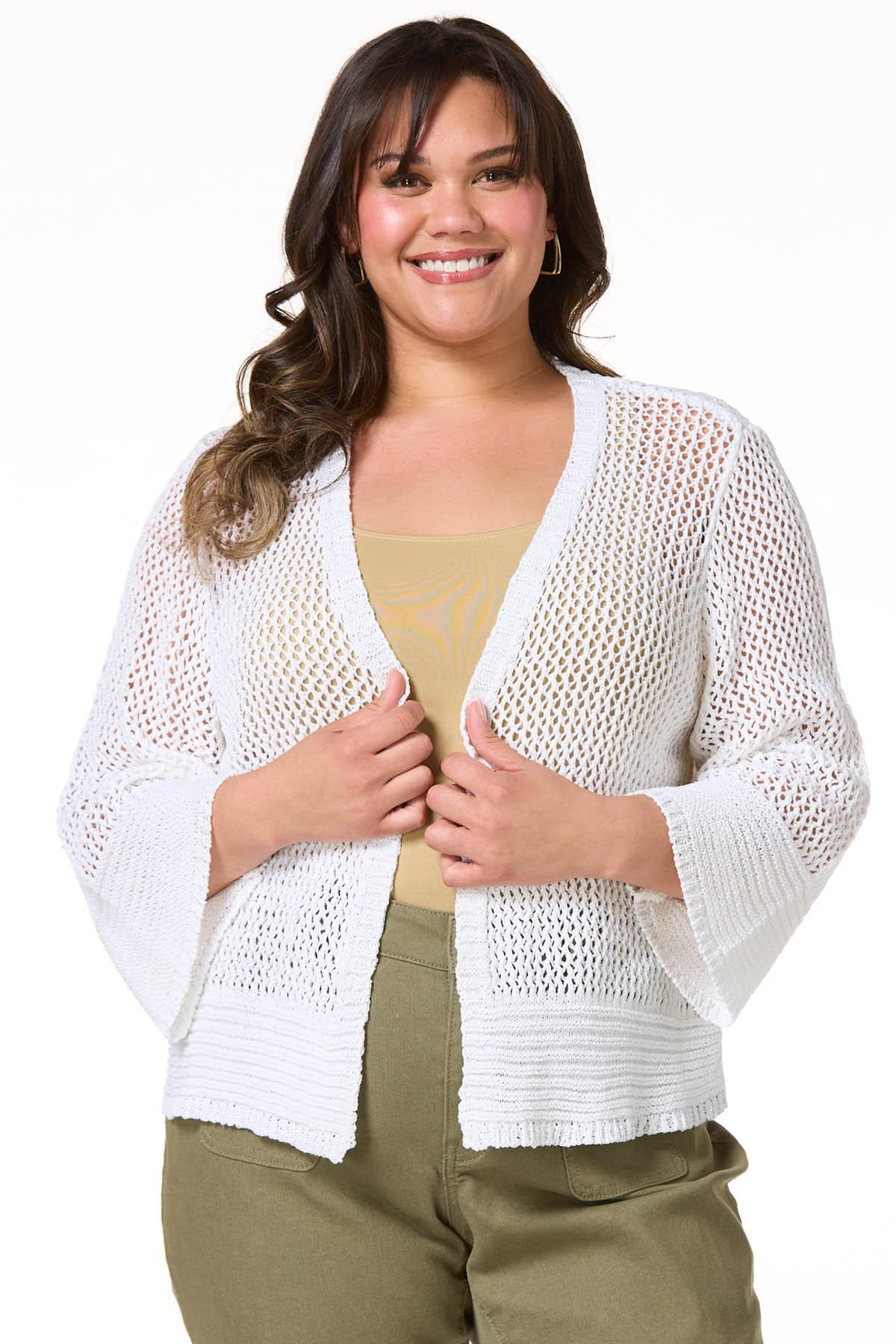 Plus Size Open Stitch Cardigan Kimono | Cato Fashions