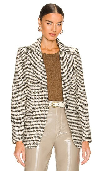 Harlow Blazer in Hazelnut & Black Houndstooth | Revolve Clothing (Global)