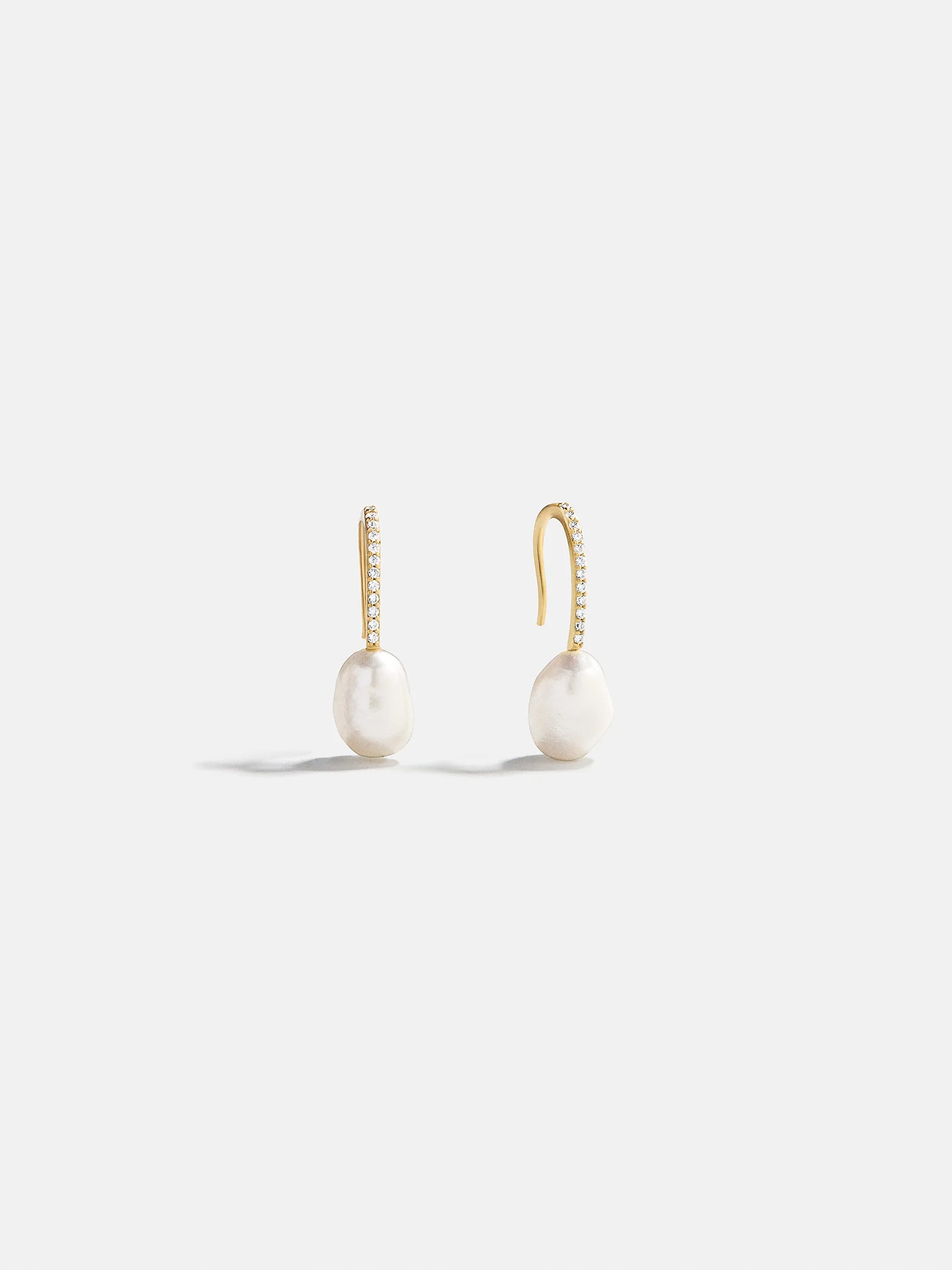 Barbra 18K Gold Pearl Earrings - Gold/Pearl | BaubleBar