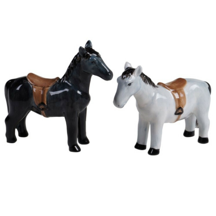 Horse Clover Farm 28160 3D Ceramic Salt & Pepper Shakers Set Susan Winget | eBay US