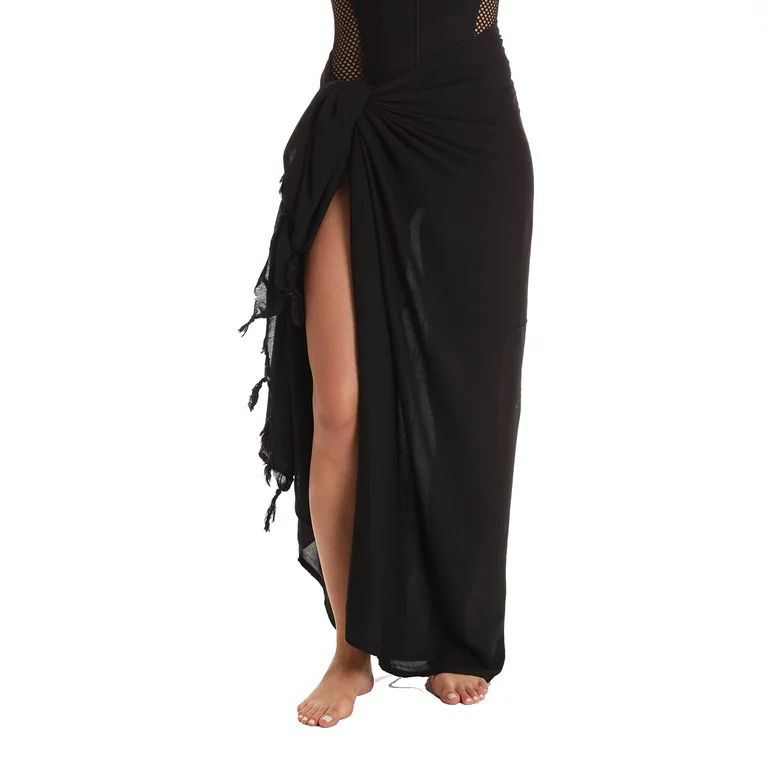 Riviera Sun Sarong Swimsuit Cover Up for Women 21978-NVY (One Size, Black - Solid) | Walmart (US)