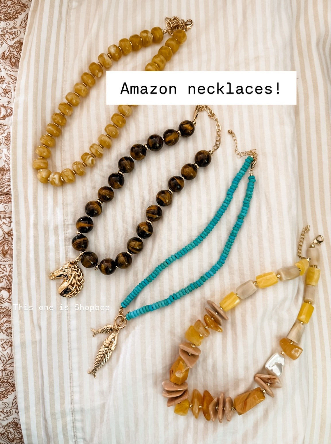 Three of these necklaces are from Amazon, and one is from Shopbop! Statement necklaces have been my favorite accessory lately!

Loverly Grey, statement necklace, jewelry, beaded necklace, chunky necklace

#LTKSeasonal #LTKSaleAlert