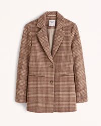 Wool-Blend Blazer Coat | Abercrombie & Fitch (US)